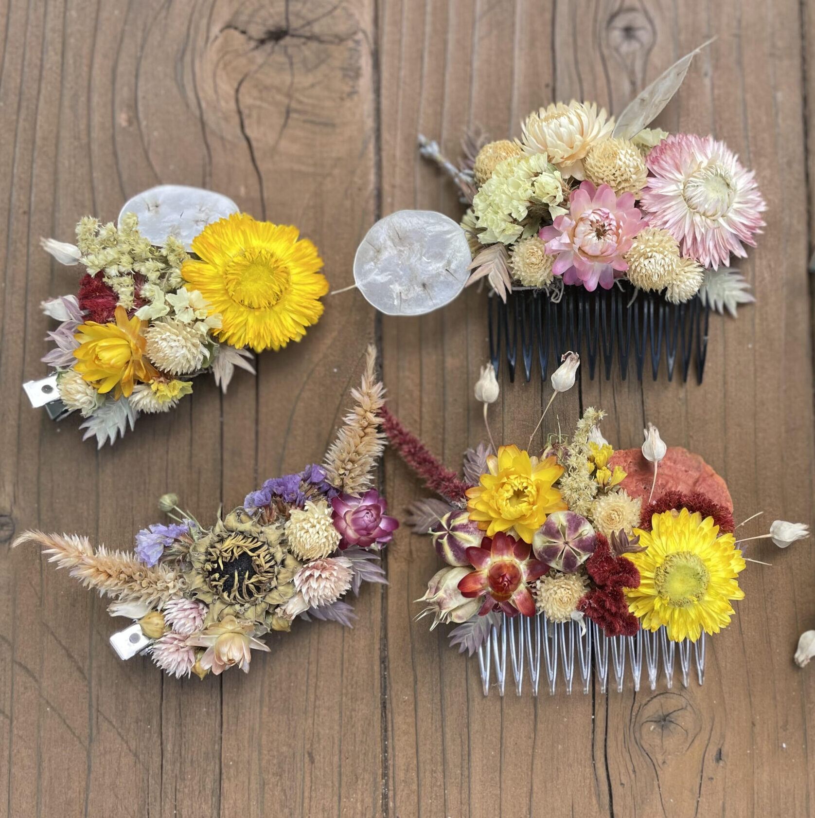 Wearable dried floral with Spore and Seed