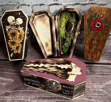 Learn to Burn with K.L. Kriss Studio: Spooky Coffins