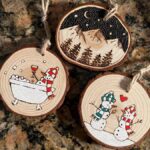 Brunch & Burn with K.L. Kriss Studio: Wooden Tree Ornaments