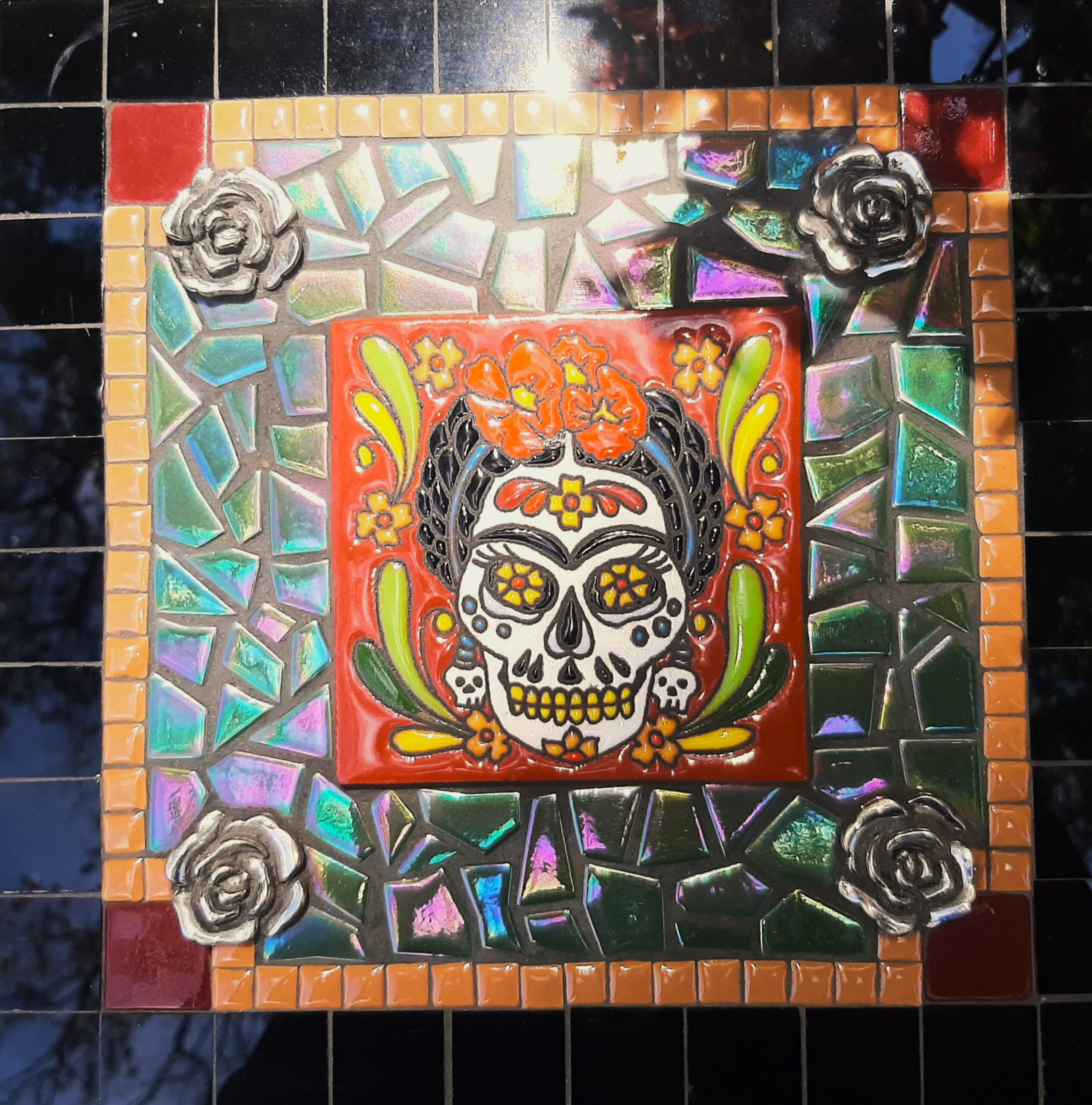 Dia de los Muertos mosaic with Third Mine Arts