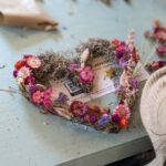 Dried Floral Heart Wreaths with Spore and Seed: $85 ($45 instruction fee, $40 material fee)