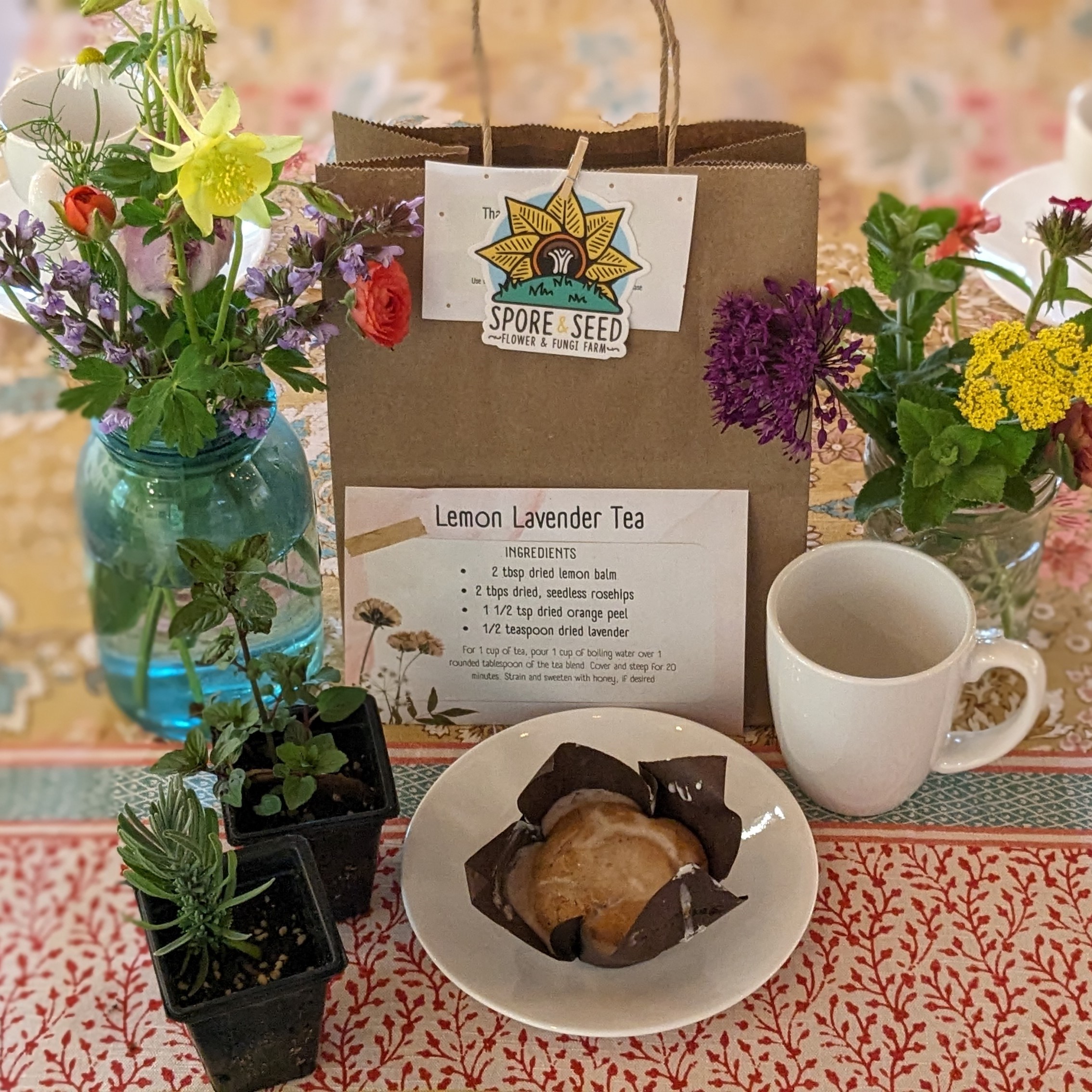 Mother's Day Tea Garden with Spore and Seed: $85 (includes $30 material fee)