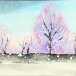 Watercolor Salted Trees - Winter Landscape with Kas Rohm: $75 ($65 for instruction, $10 for materials)